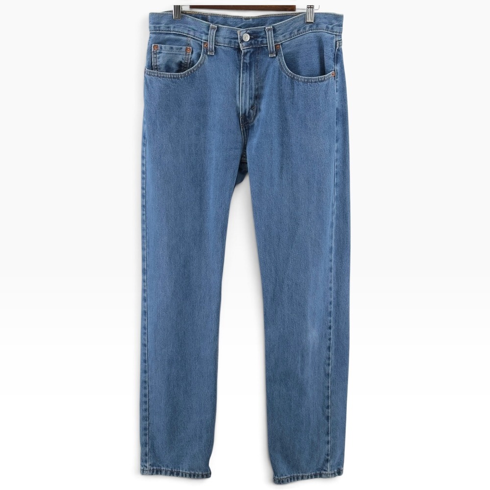 Levi's 505 Regular Fit Straight Leg Jeans Men's W33 L34 Medium Wash Blue